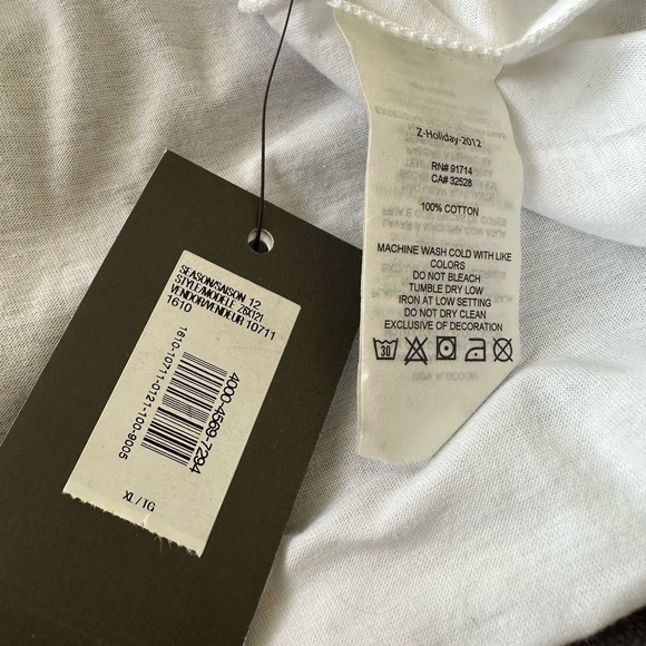 Men's Basic Logo Armani exchange V Neck T shirt sz XL - Picture 5 of 8